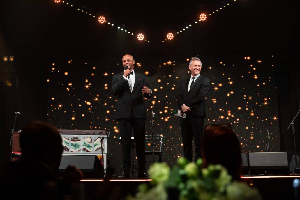 celebrity event photographer manchester vincent kompany and gary linaker