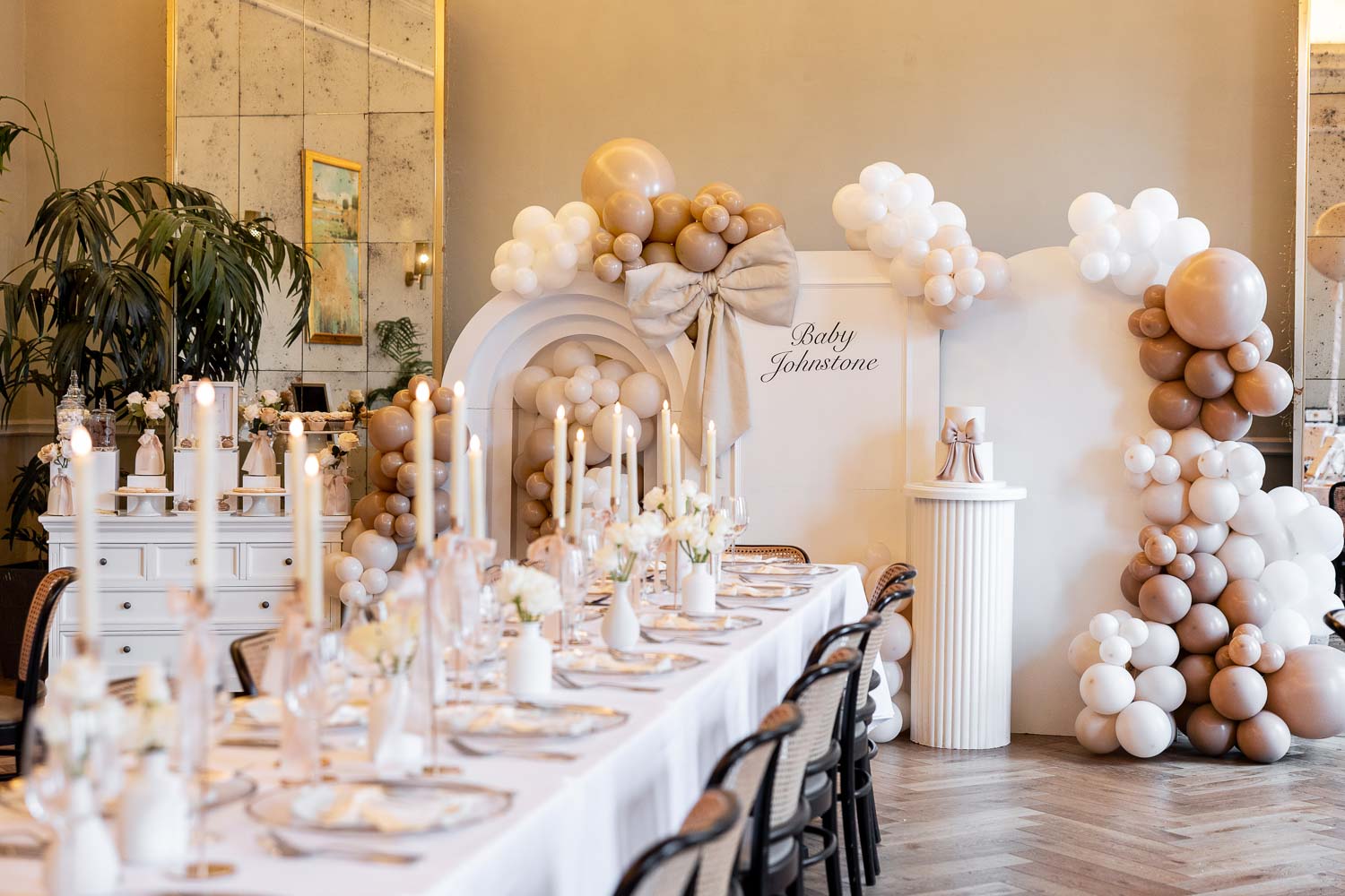 Table setting close up with roses and candles