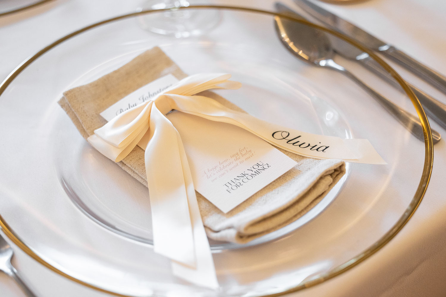 Table setting close up with roses and candles