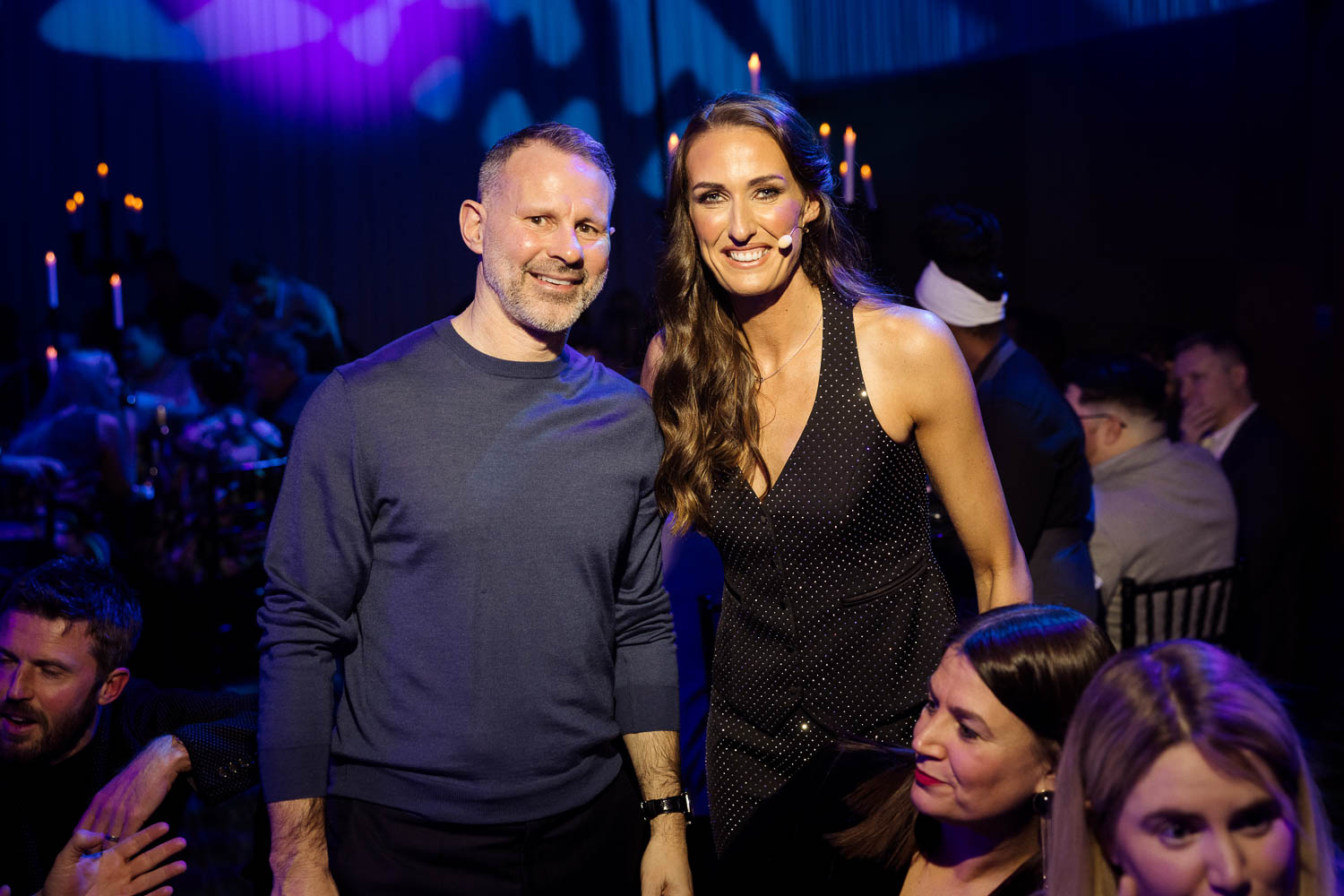 the deansgate manchester hotel blue lighting for event