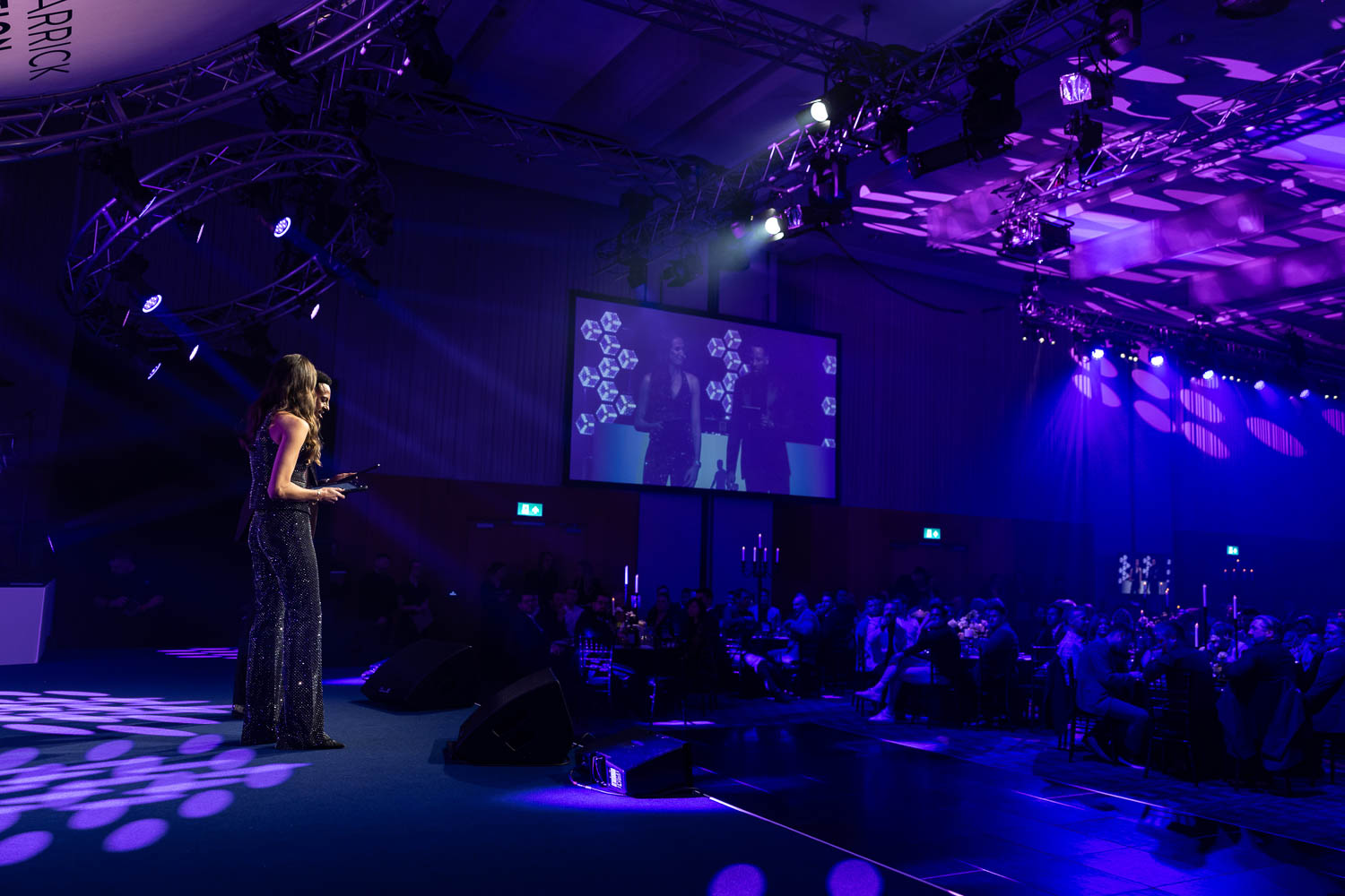 the deansgate manchester hotel blue lighting for event
