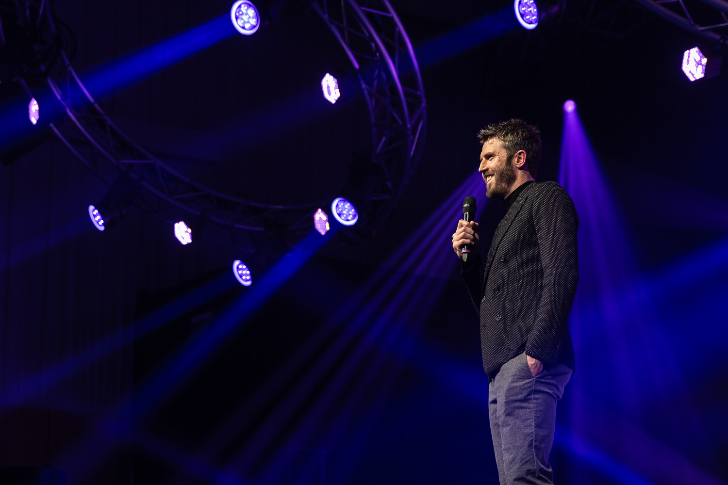 hosts at a charity event at the deansgate hotel manchester