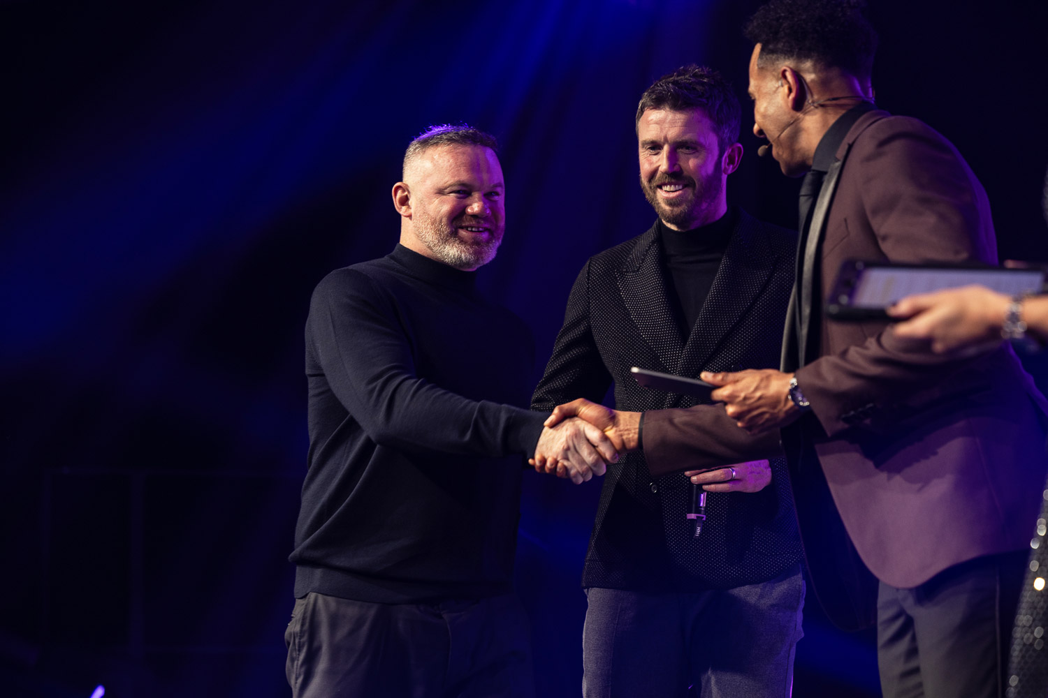 hosts at a charity event at the deansgate hotel manchester