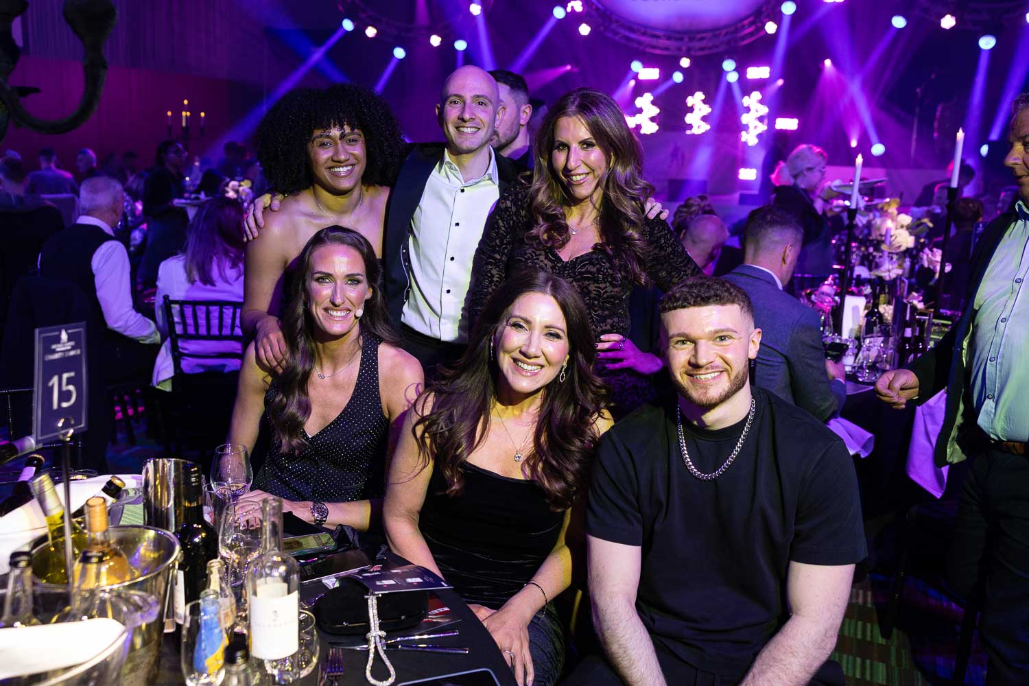 hosts at a charity event at the deansgate hotel manchester