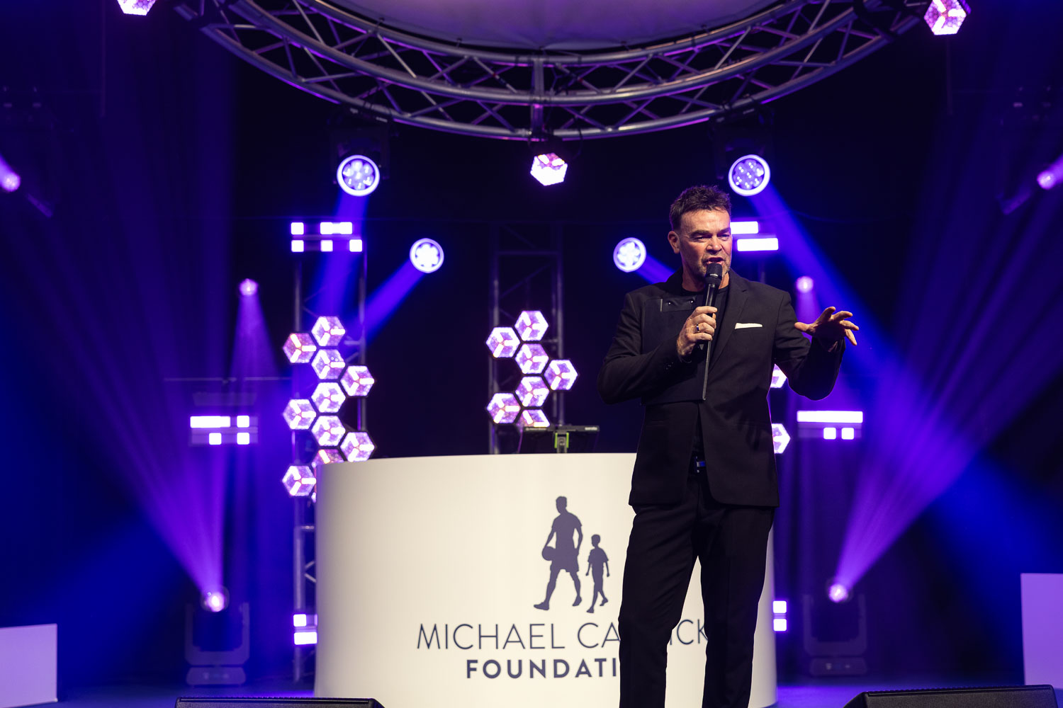 hosts at a charity event at the deansgate hotel manchester