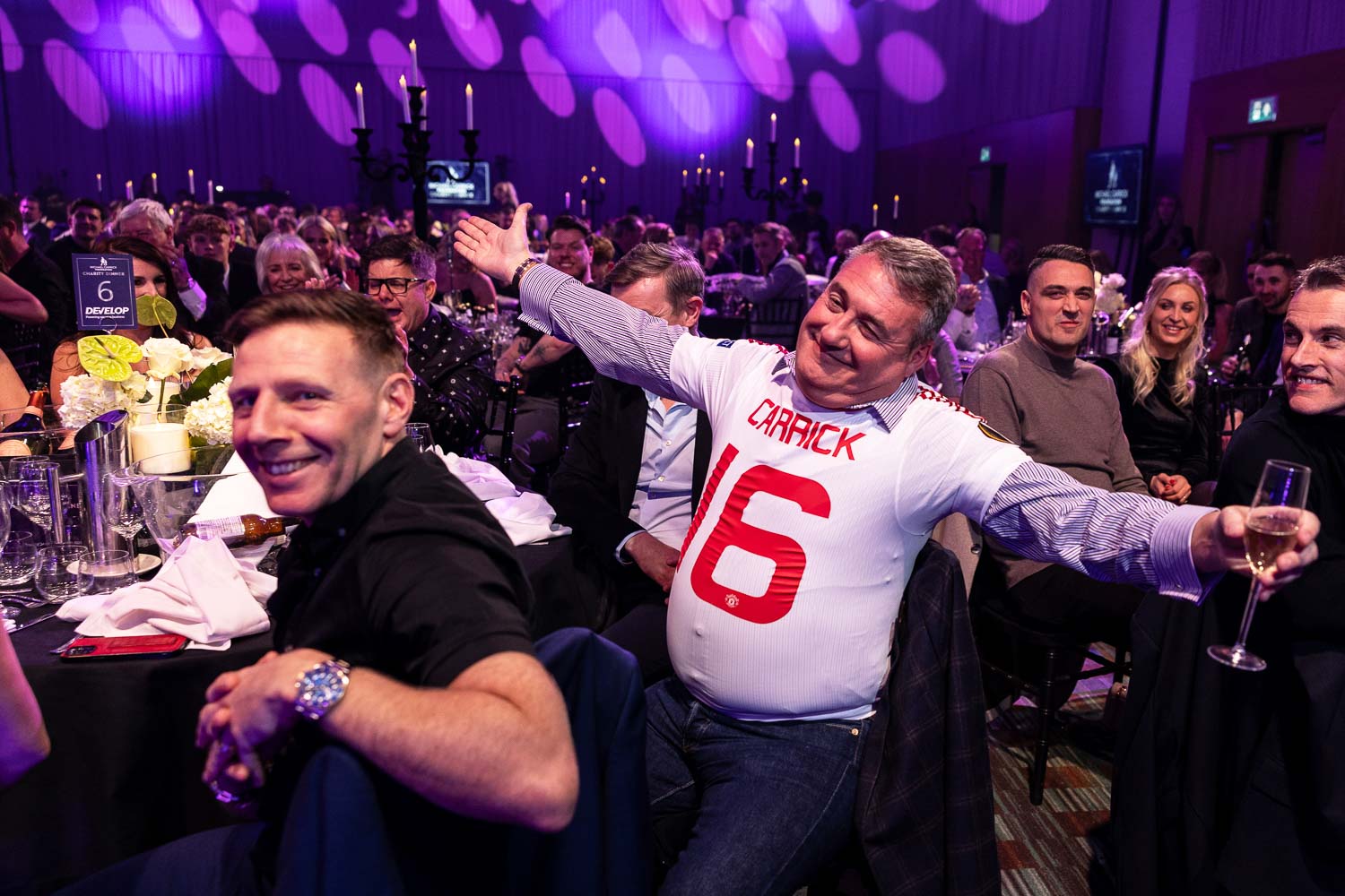 ighlights from the Michael Carrick Foundation Dinner 2025, photographed by Event Photographer Manchester at The Deansgate Manchester Hotel. Live music, auctions and a packed dance floor.