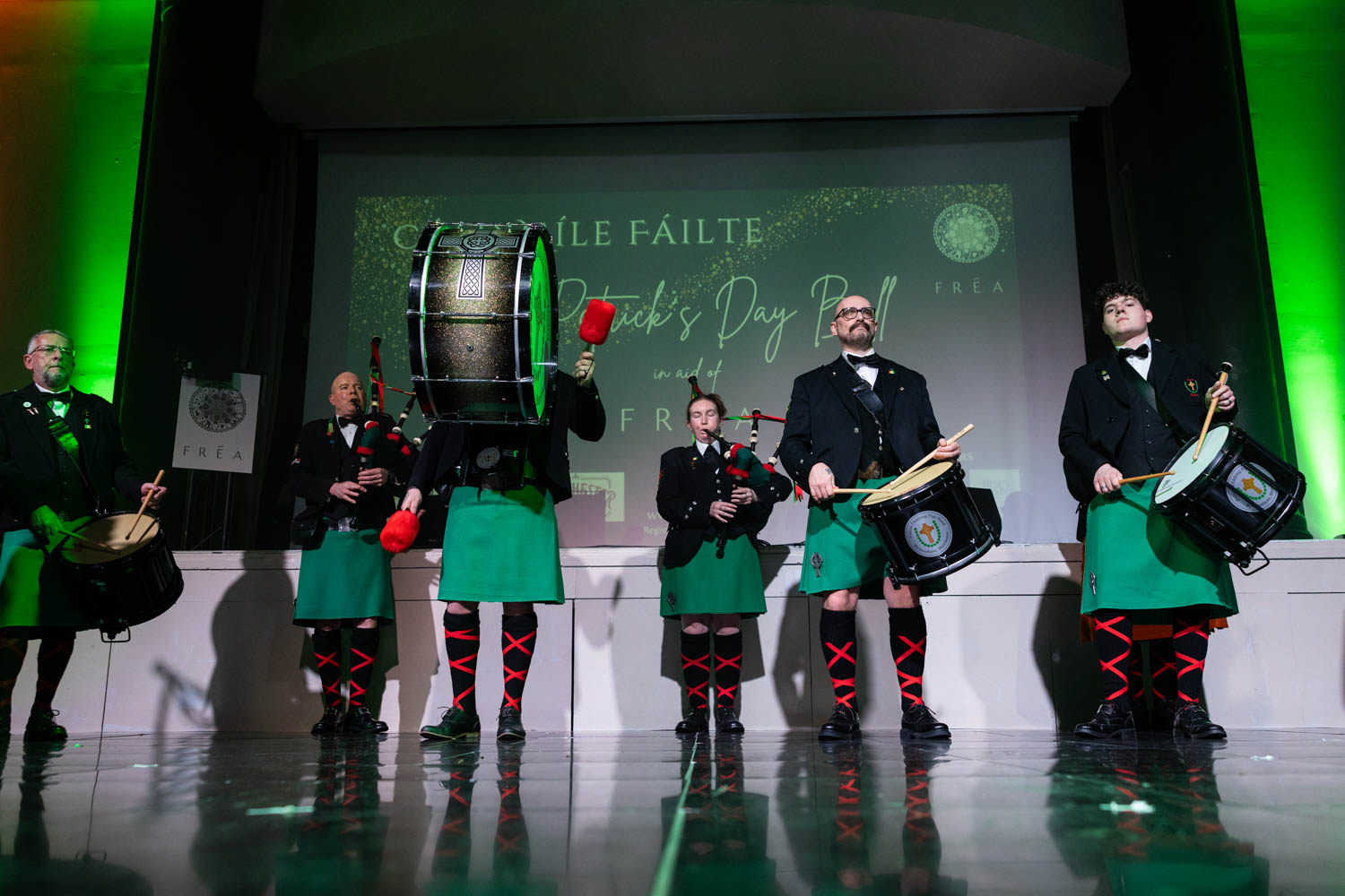 Emerald green event styling at an event in Manchester photographed by ER Event Photography