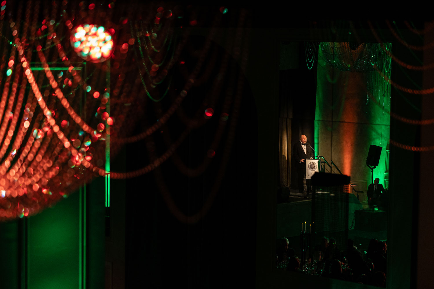 Emerald green event styling at an event in Manchester photographed by ER Event Photography