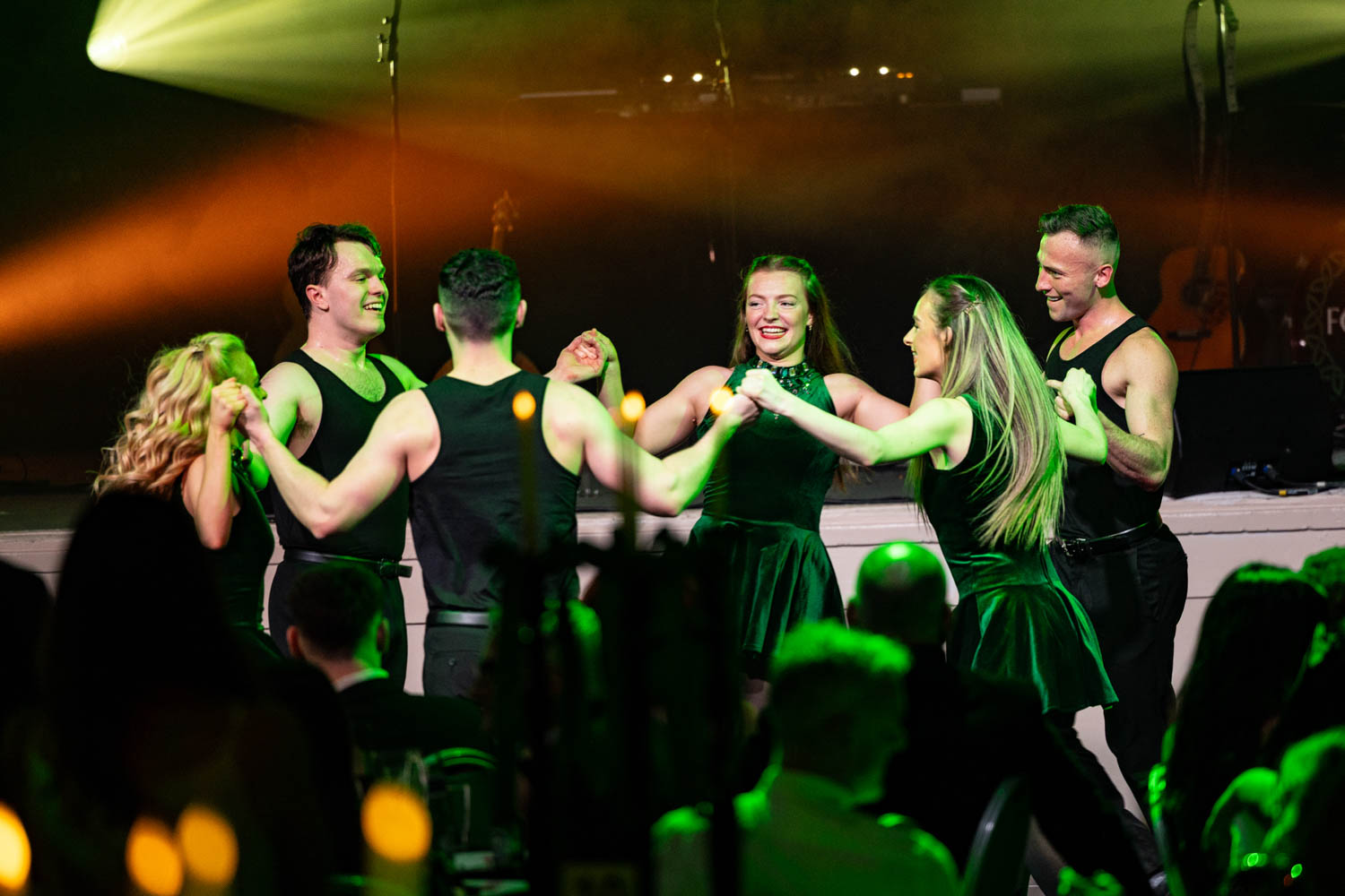 Emerald green event styling at an event in Manchester photographed by ER Event Photography