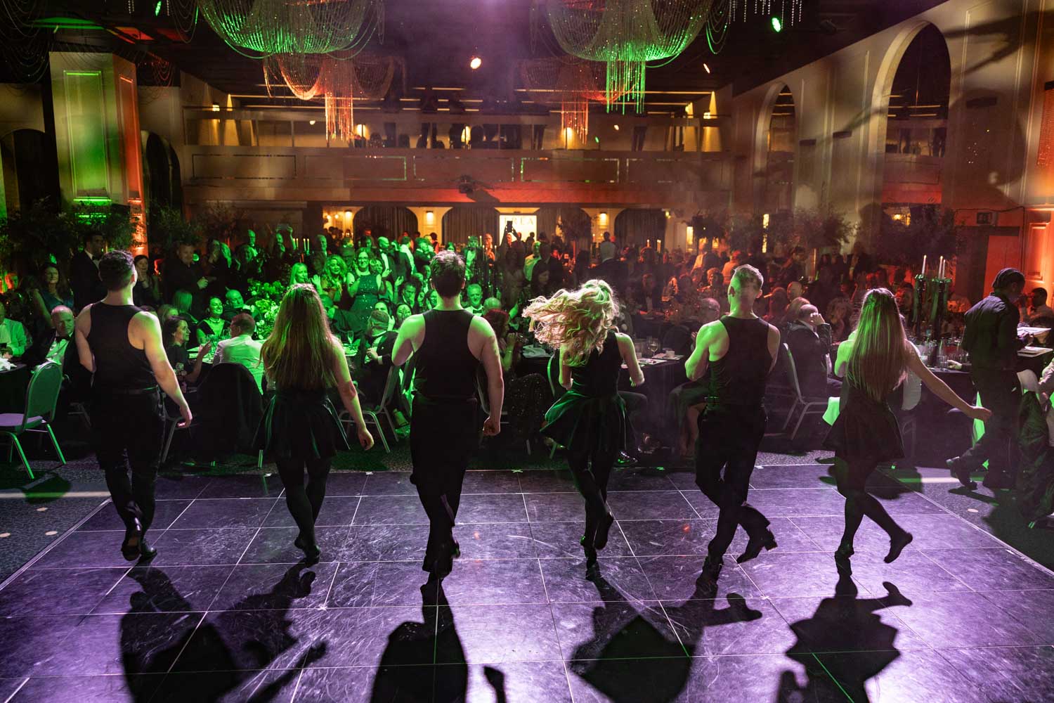 Emerald green event styling at an event in Manchester photographed by ER Event Photography