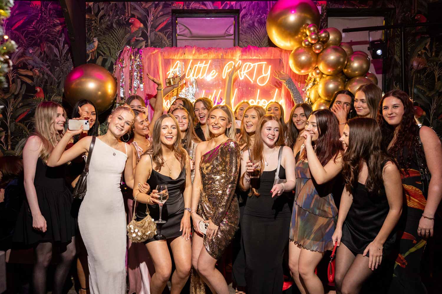 Grace is 18 and her pink birthday party with gold accents in Altrincham photographed by ER Event Photography