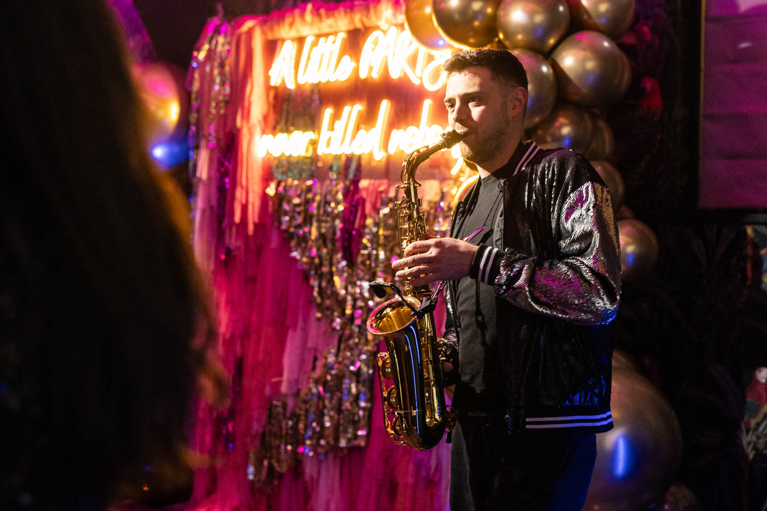 Grace is 18 and her pink birthday party with gold accents in Altrincham photographed by ER Event Photography