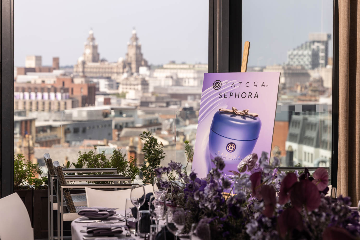 Tatcha Event in Liverpool with the Liver Building as a backdrop