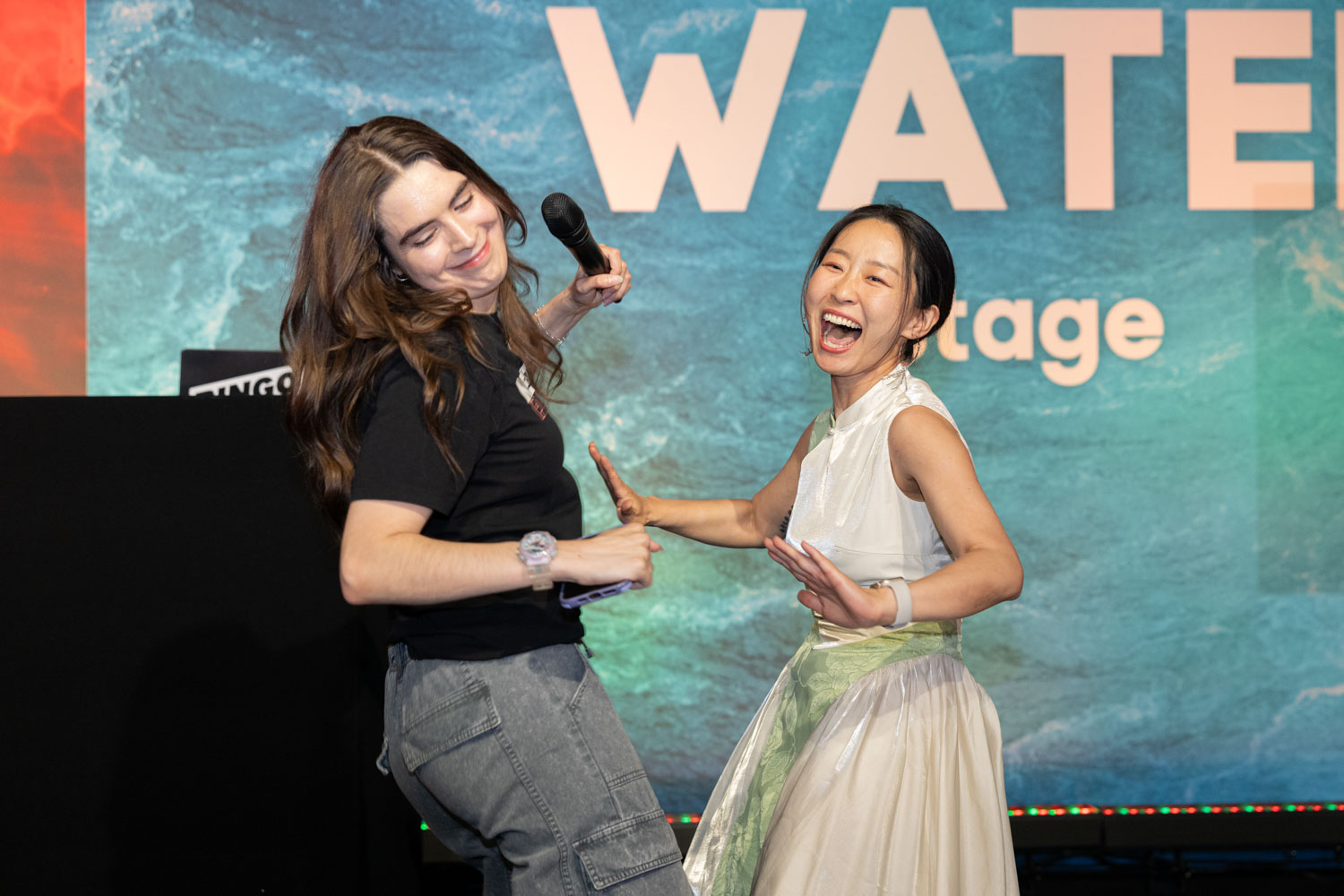 Conference Photographer Manchester capturing guests dancing and enjoying entertainment during conference evening